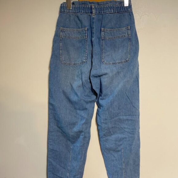 PILCRO Petite Light Wash Women's High-Rise Relaxed Tapered Jeans Size 27 - Picture 7 of 11